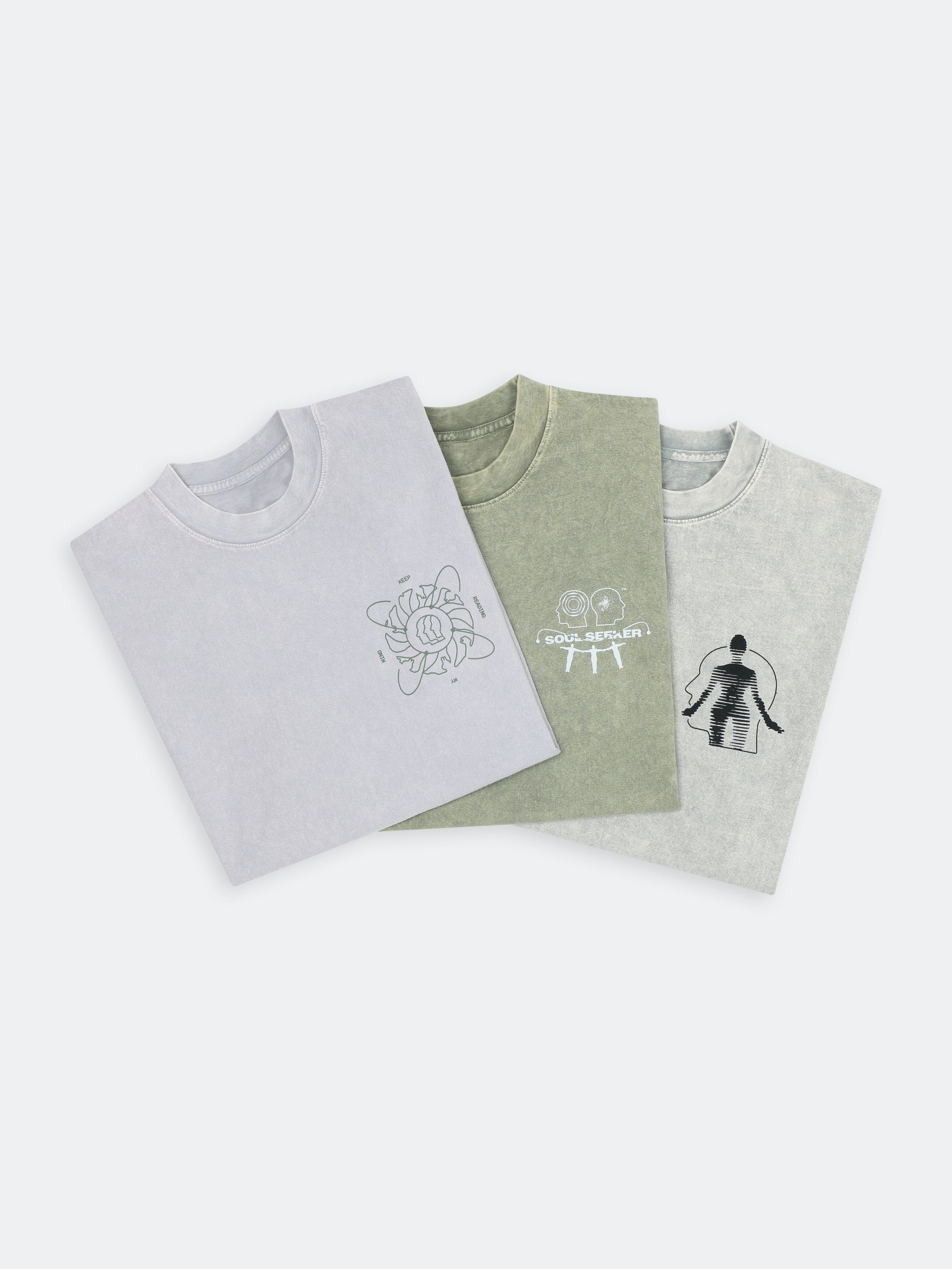 Mind Reader Tee - Ice Grey