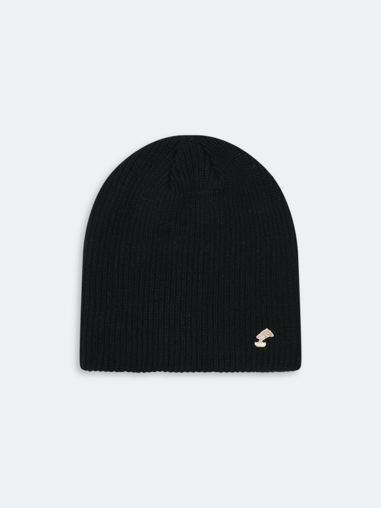 CABLE KNIT BEANIE - BLACK