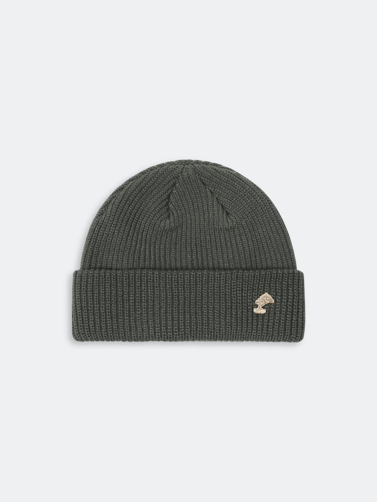 CABLE KNIT BEANIE - OLIVE
