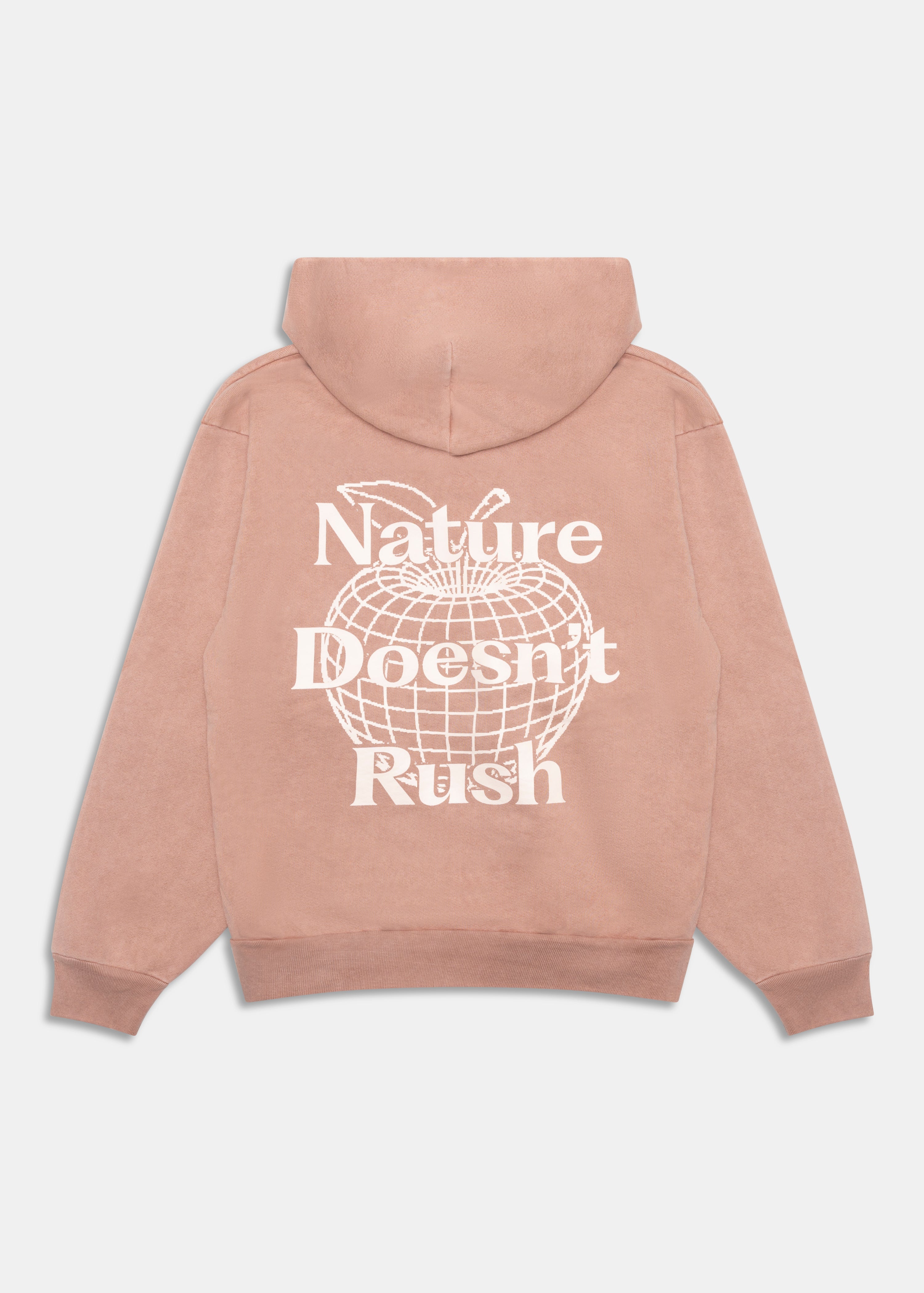 Nature Doesn't Rush Hoodie - front view