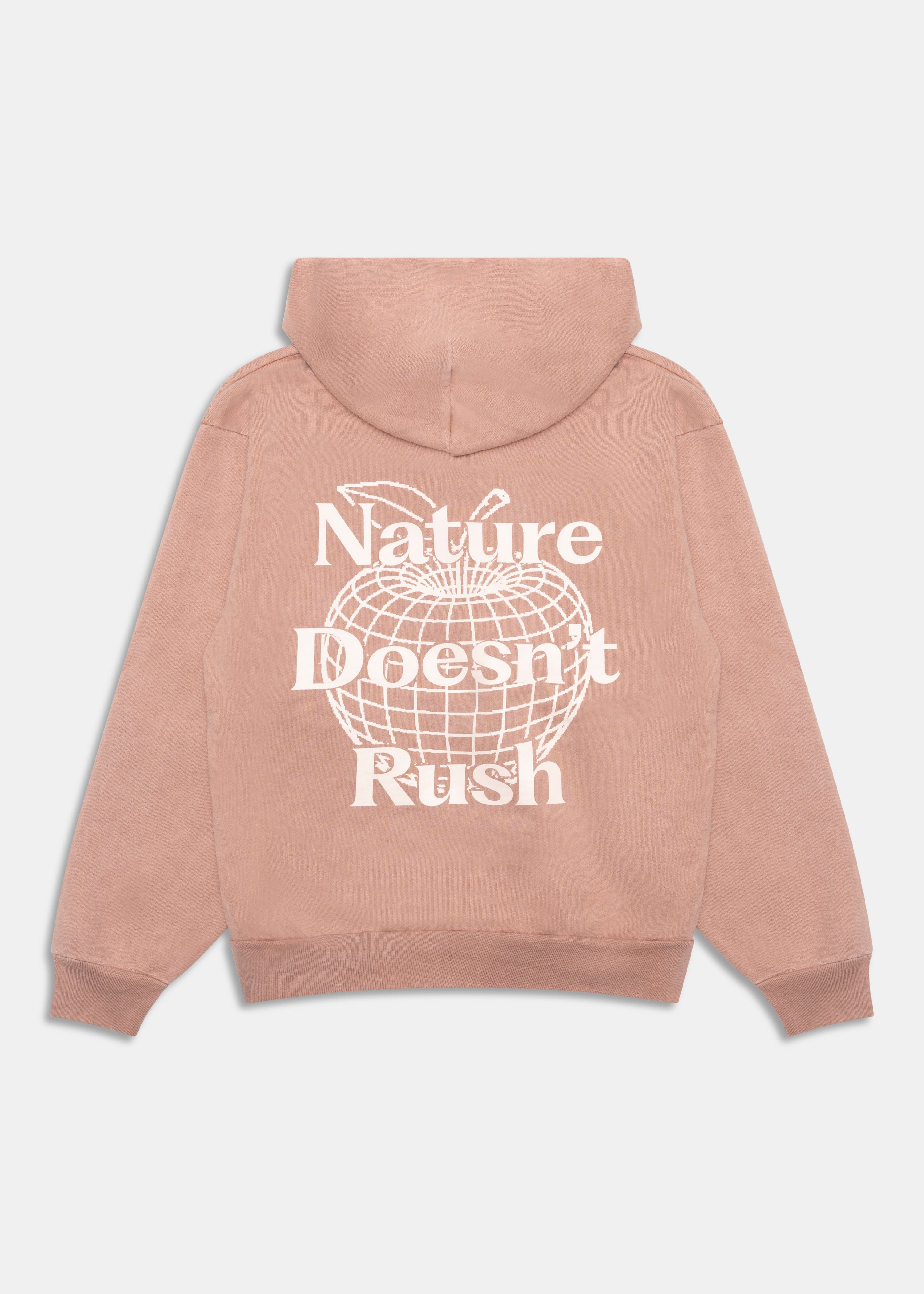Nature Doesn't Rush Hoodie - campaign photo