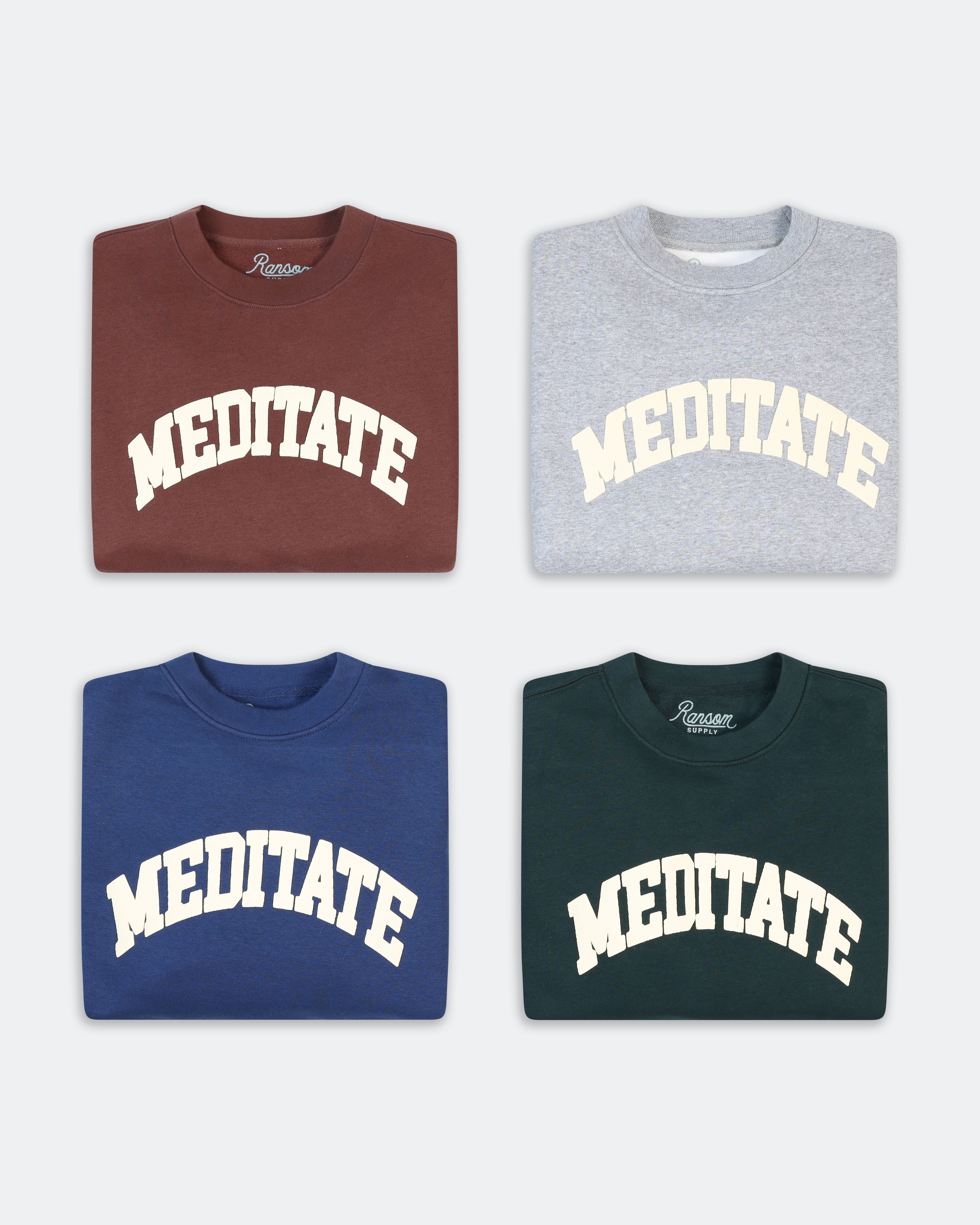 Meditate Crewneck - Grey