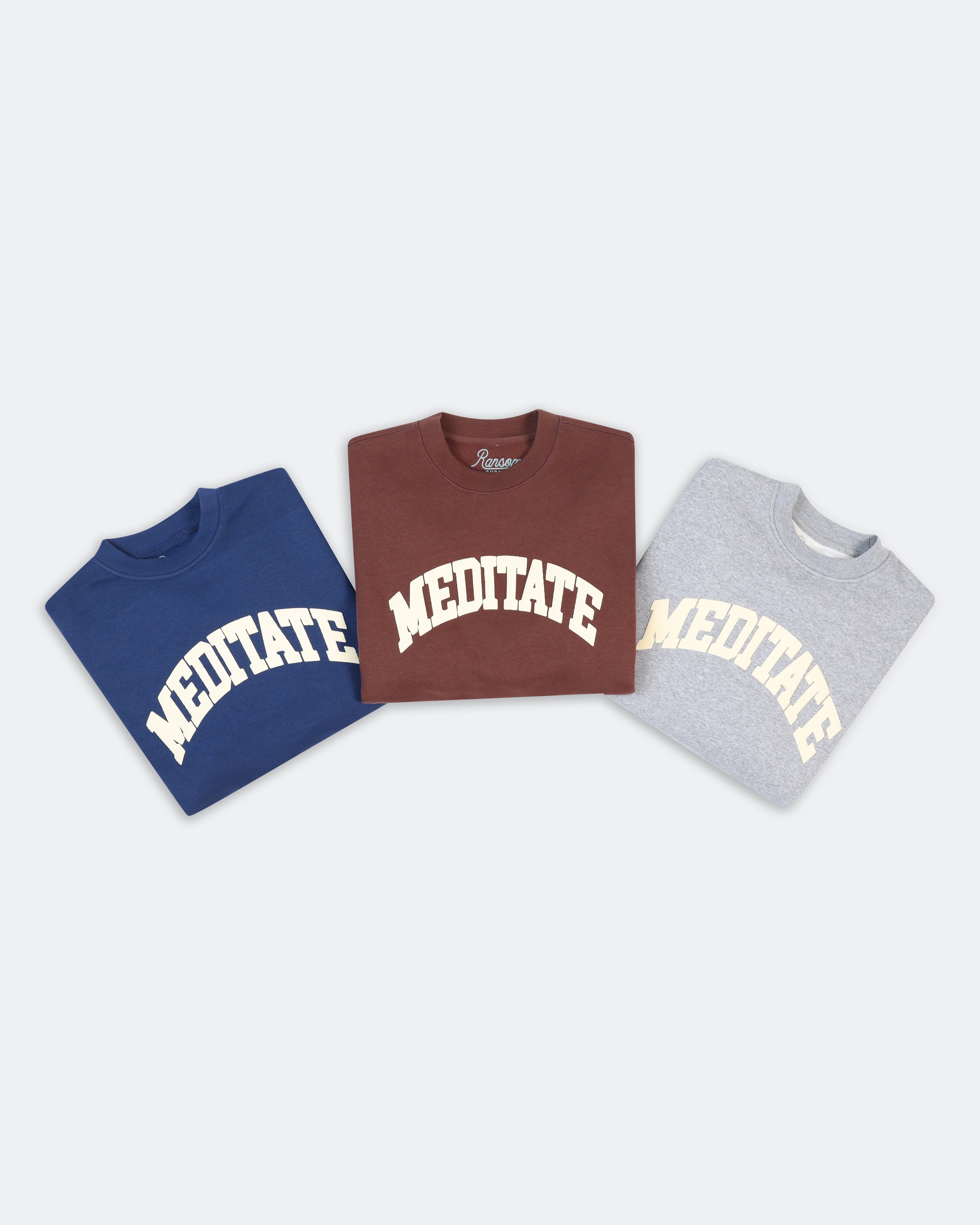 Meditate Crewneck - Brown