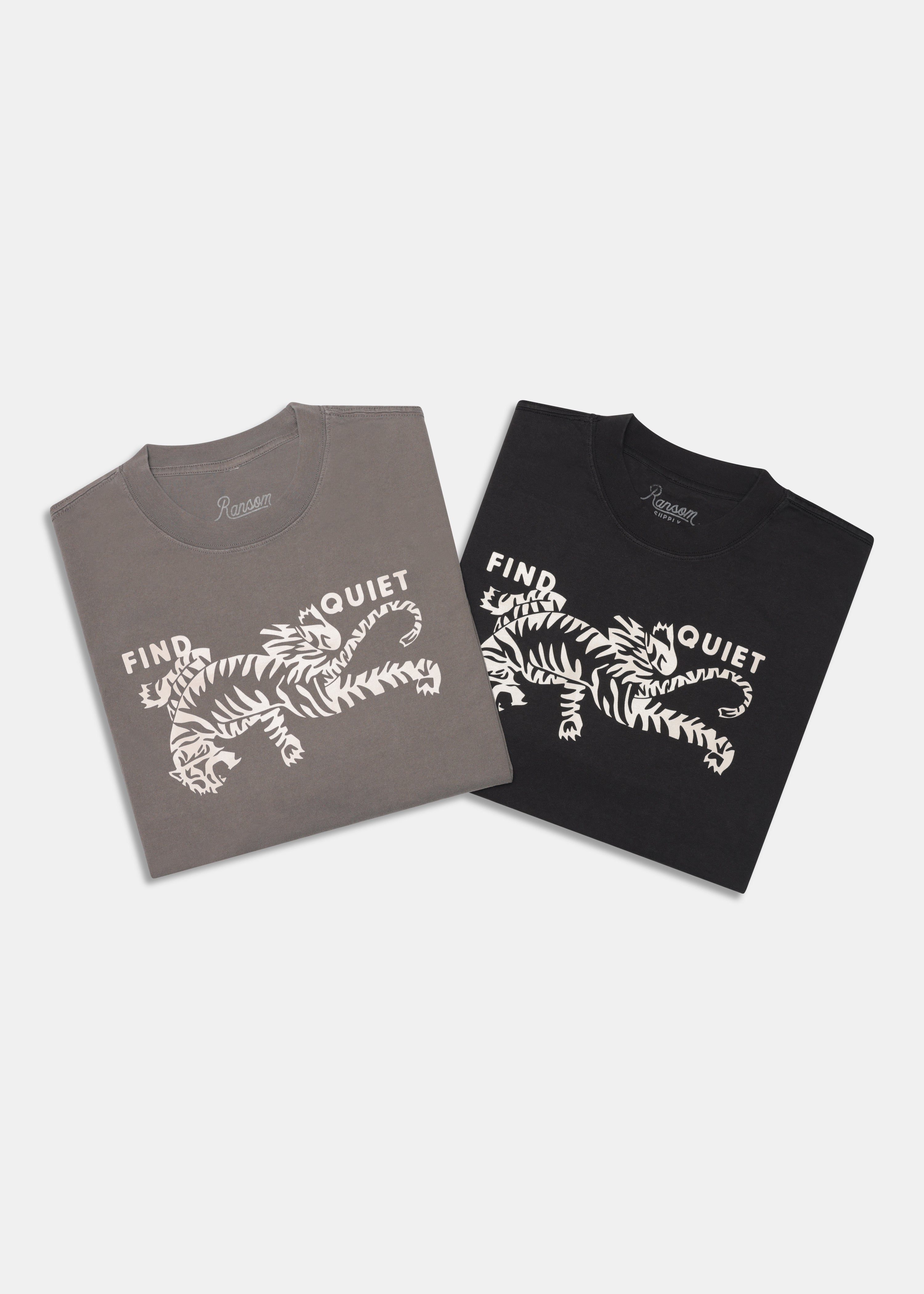 Find Quiet Tee (Grey) - back view