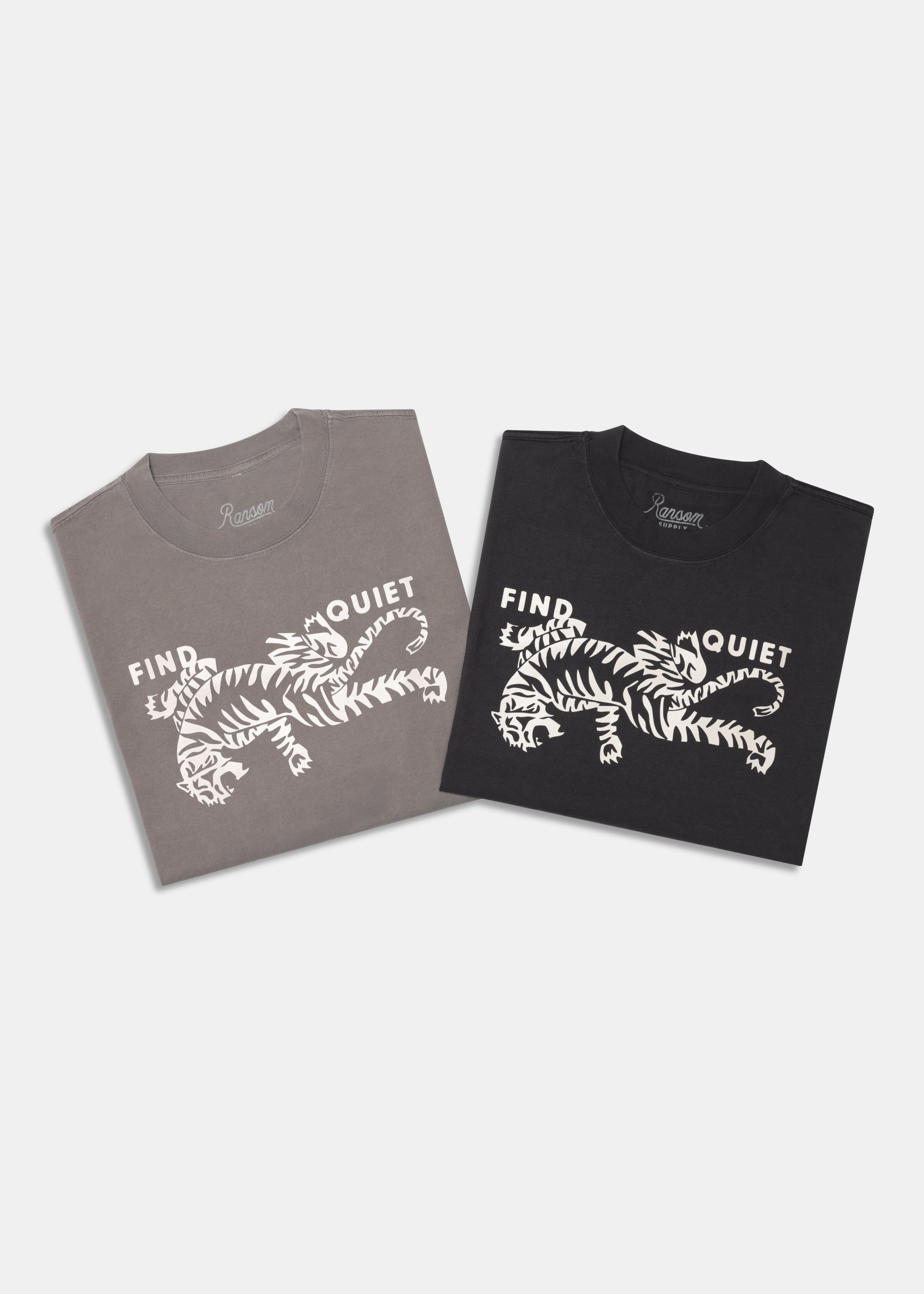 Find Quiet Tee (Black) - back view
