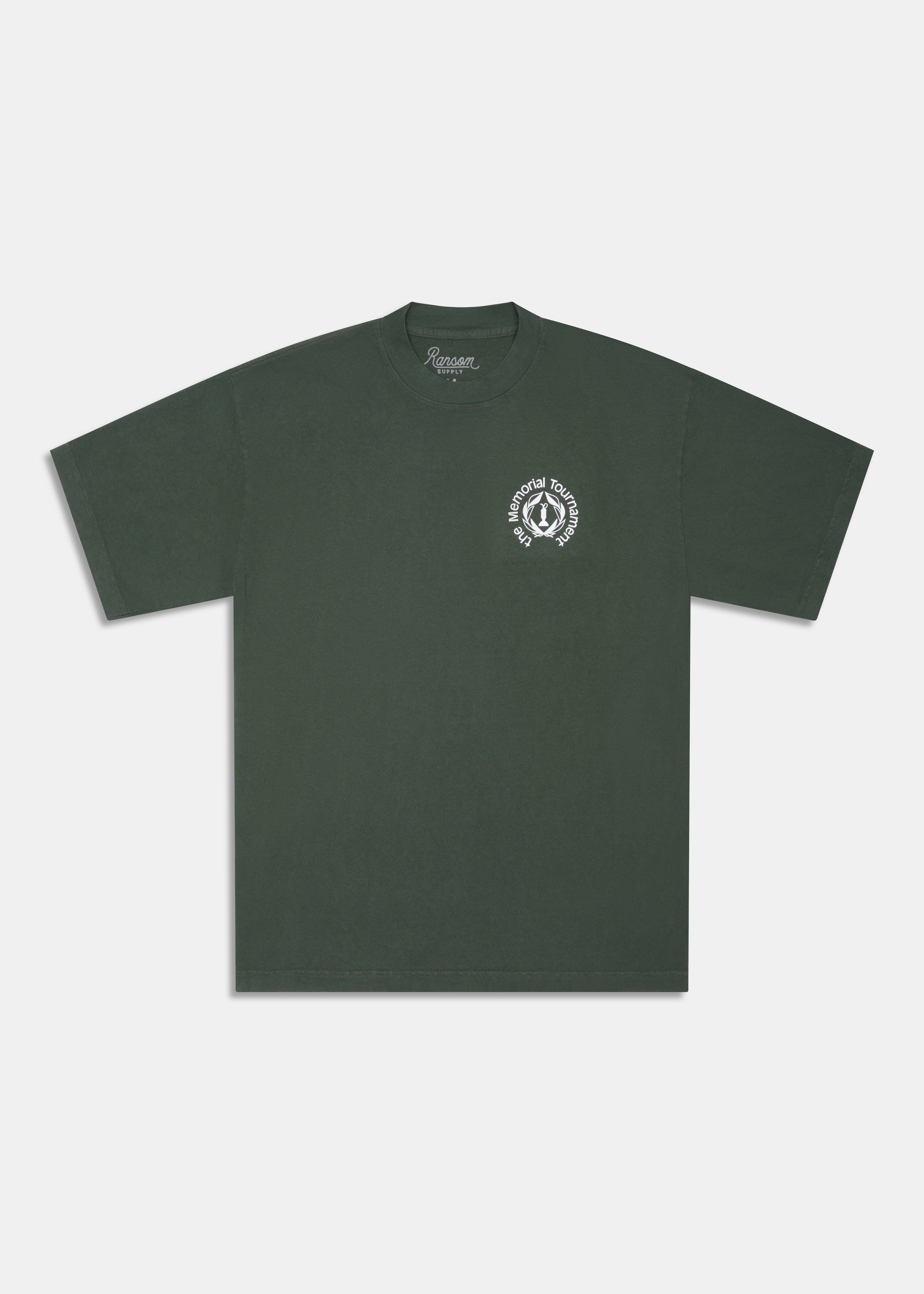 2026 Tournament Tee in Pine Green, detail view