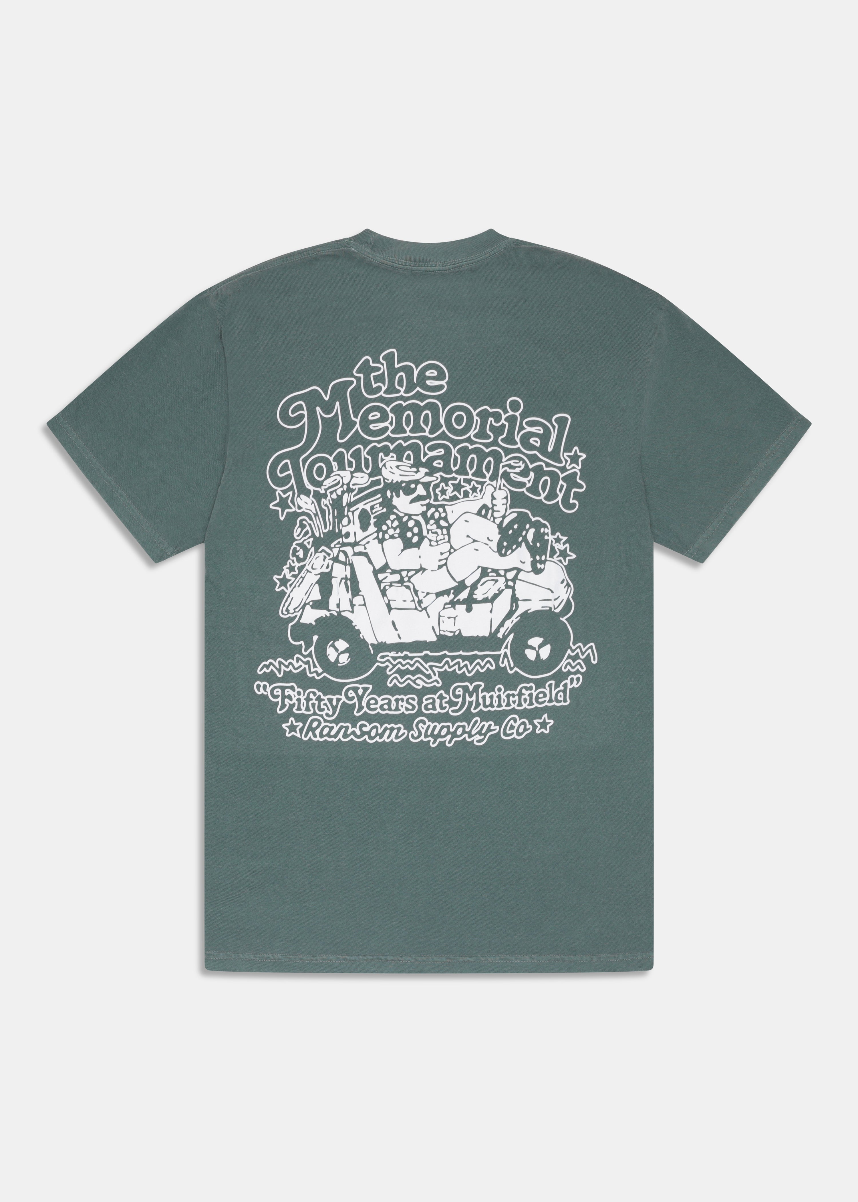Golf Cart Tee in Faded Green, front view
