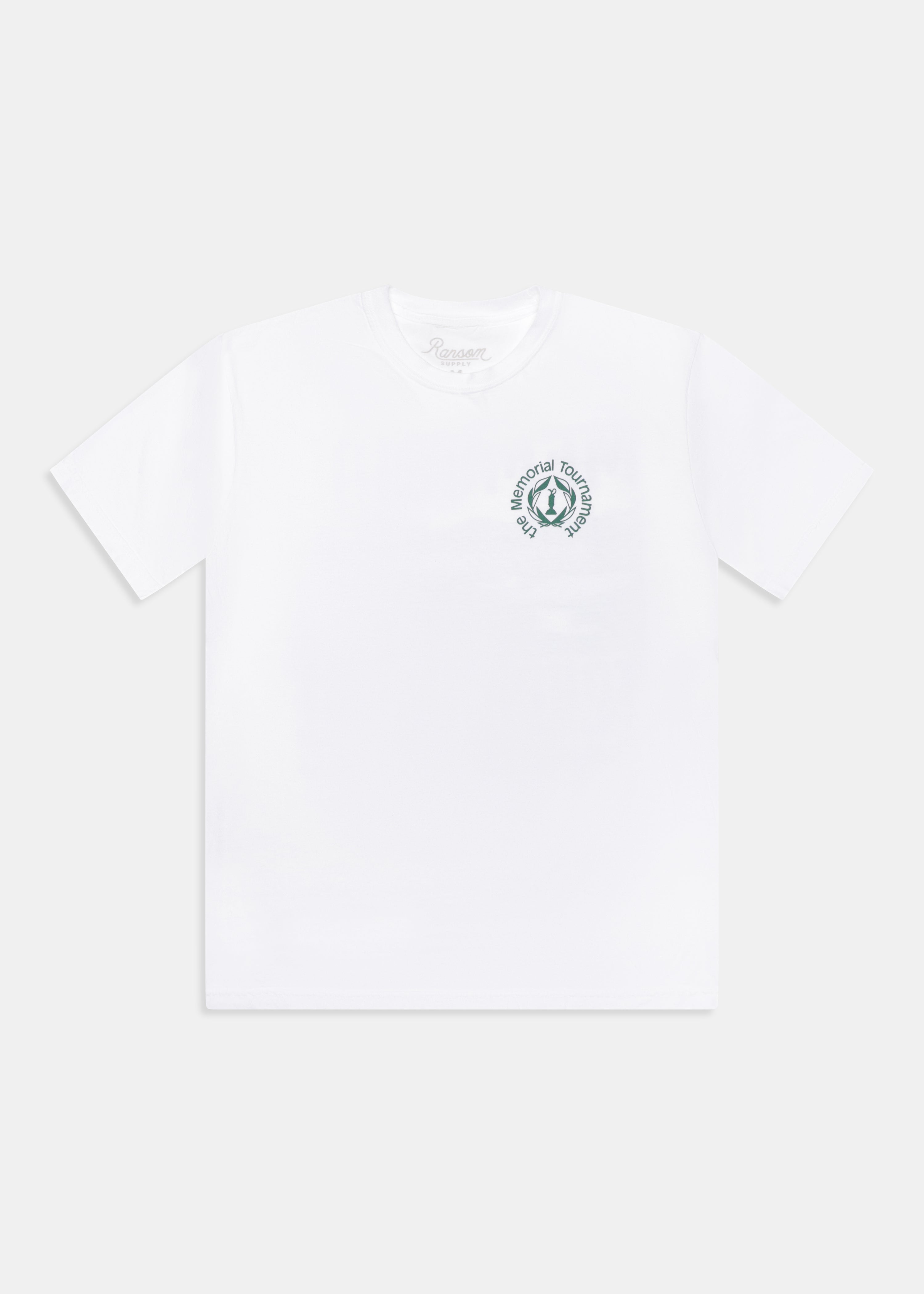 2026 Tournament Tee in White, back view