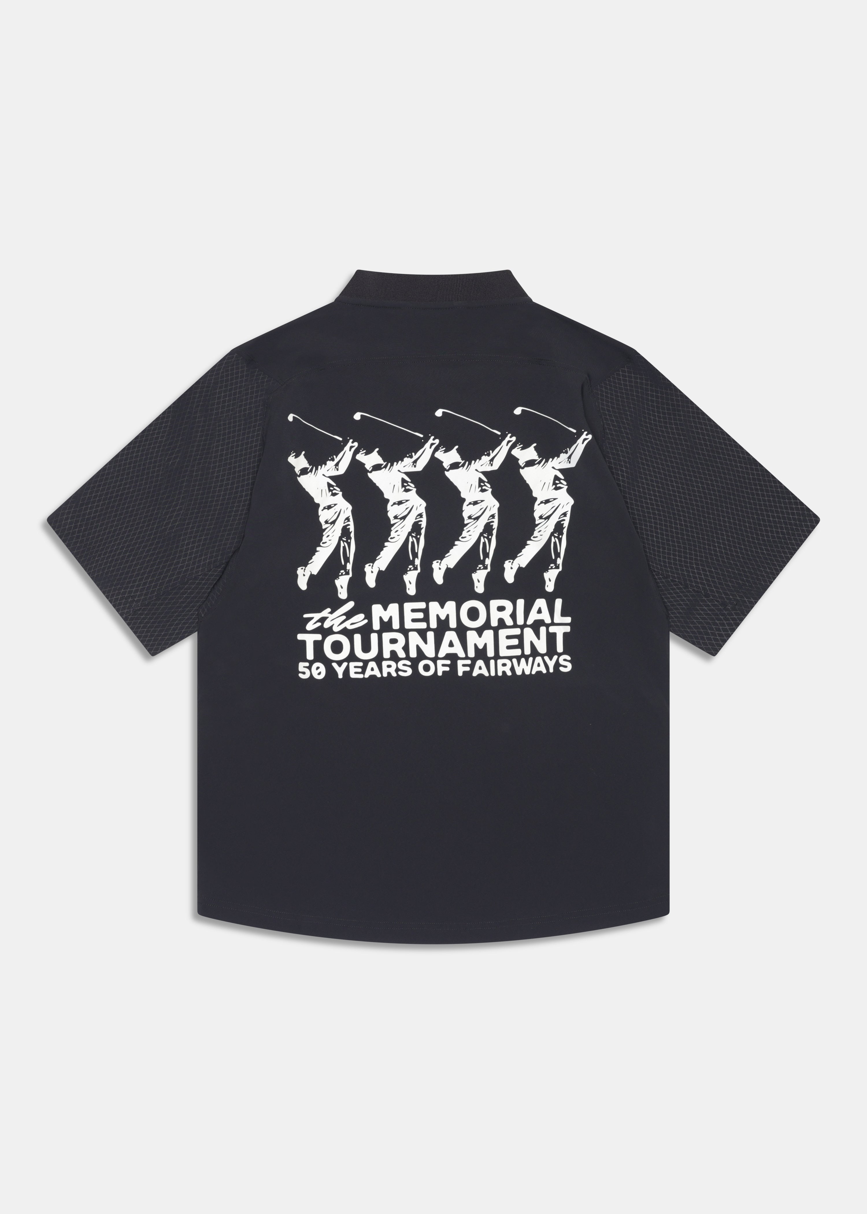 50 Years of Fairways Windshirt in Black, front view
