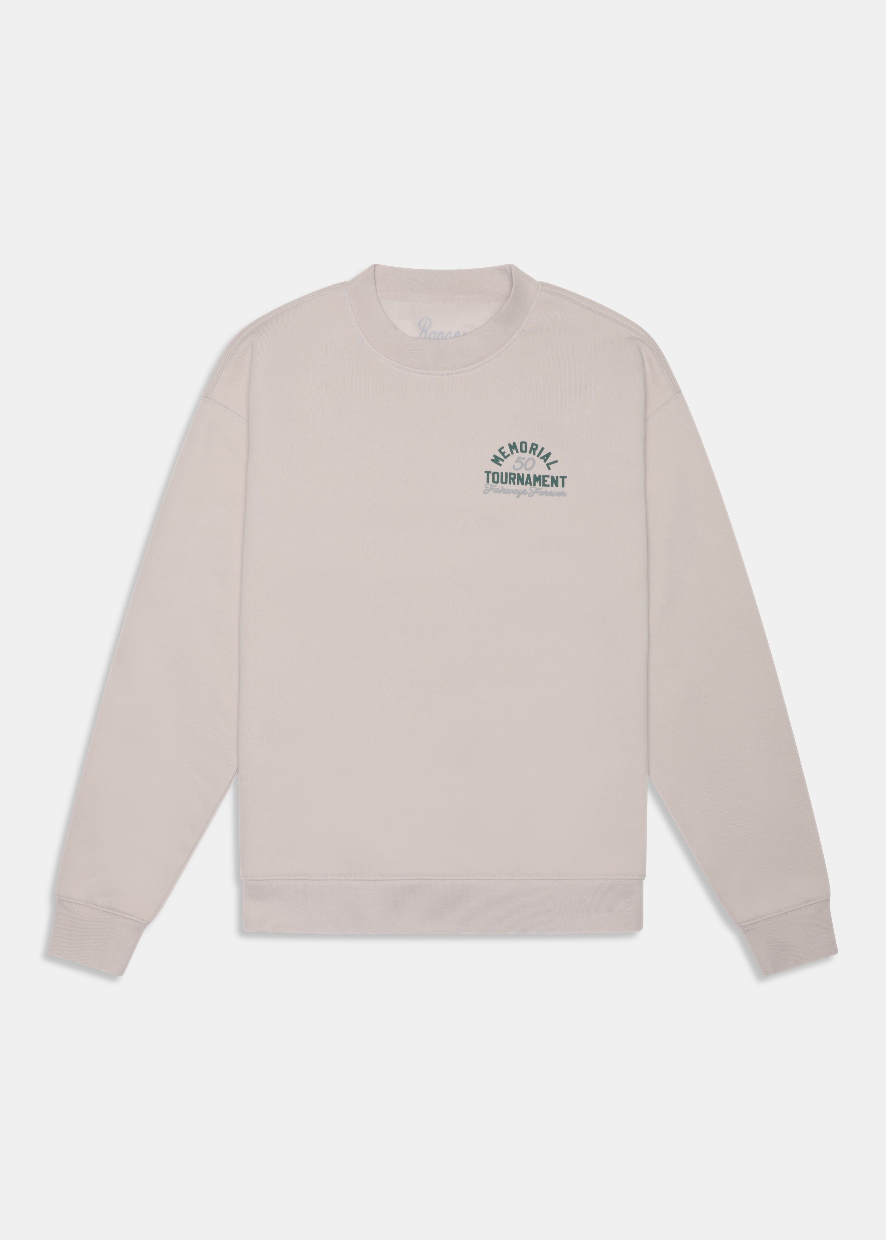 Fifty Years Crewneck in Bone, back view