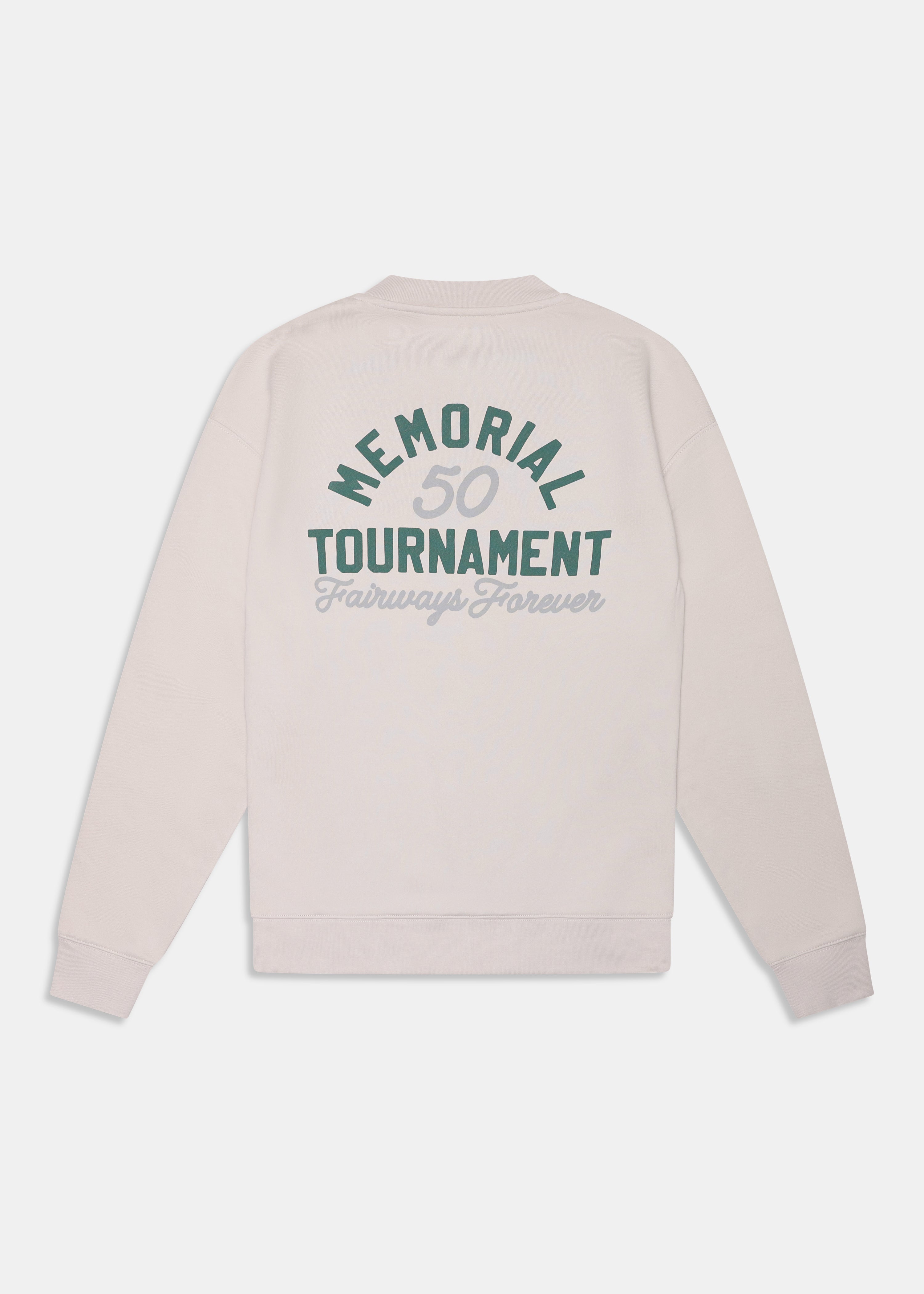 Fifty Years Crewneck in Bone, front view