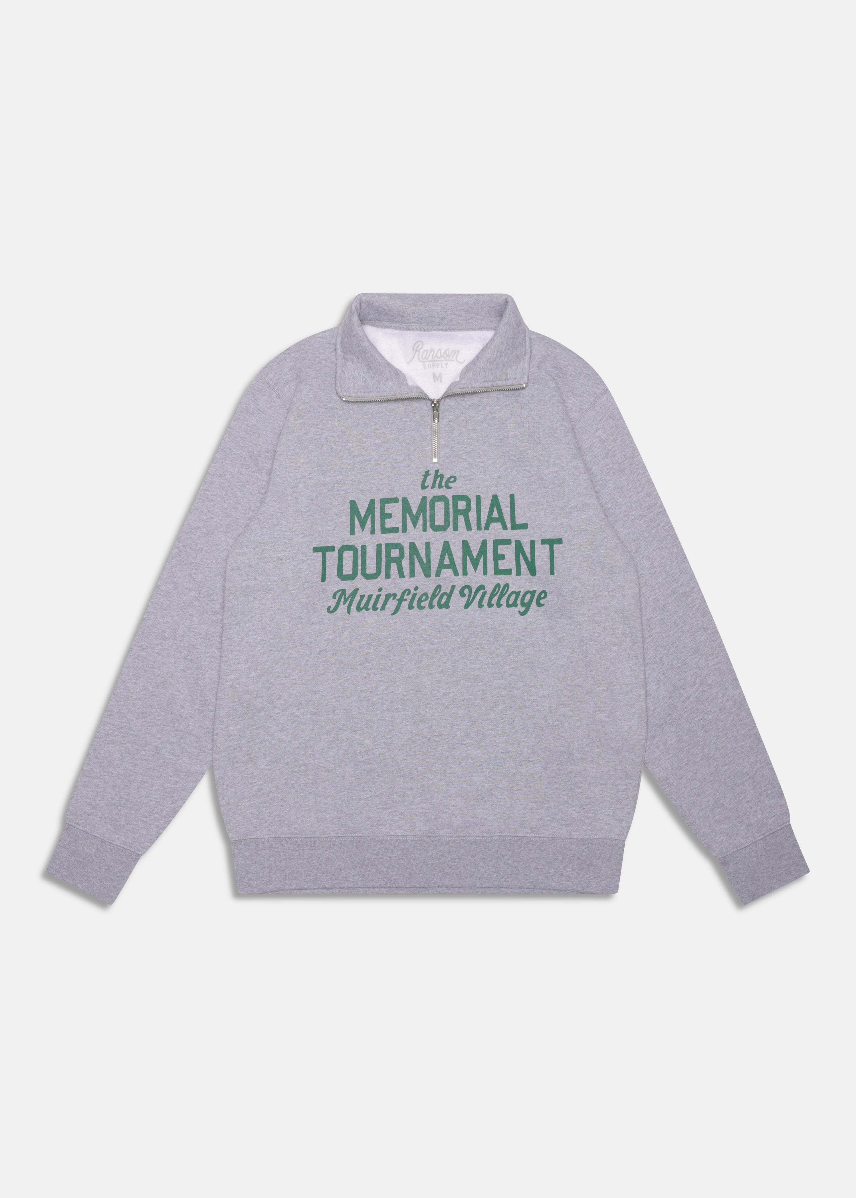 Classic Q-Zip sweatshirt in Faded Grey, back view