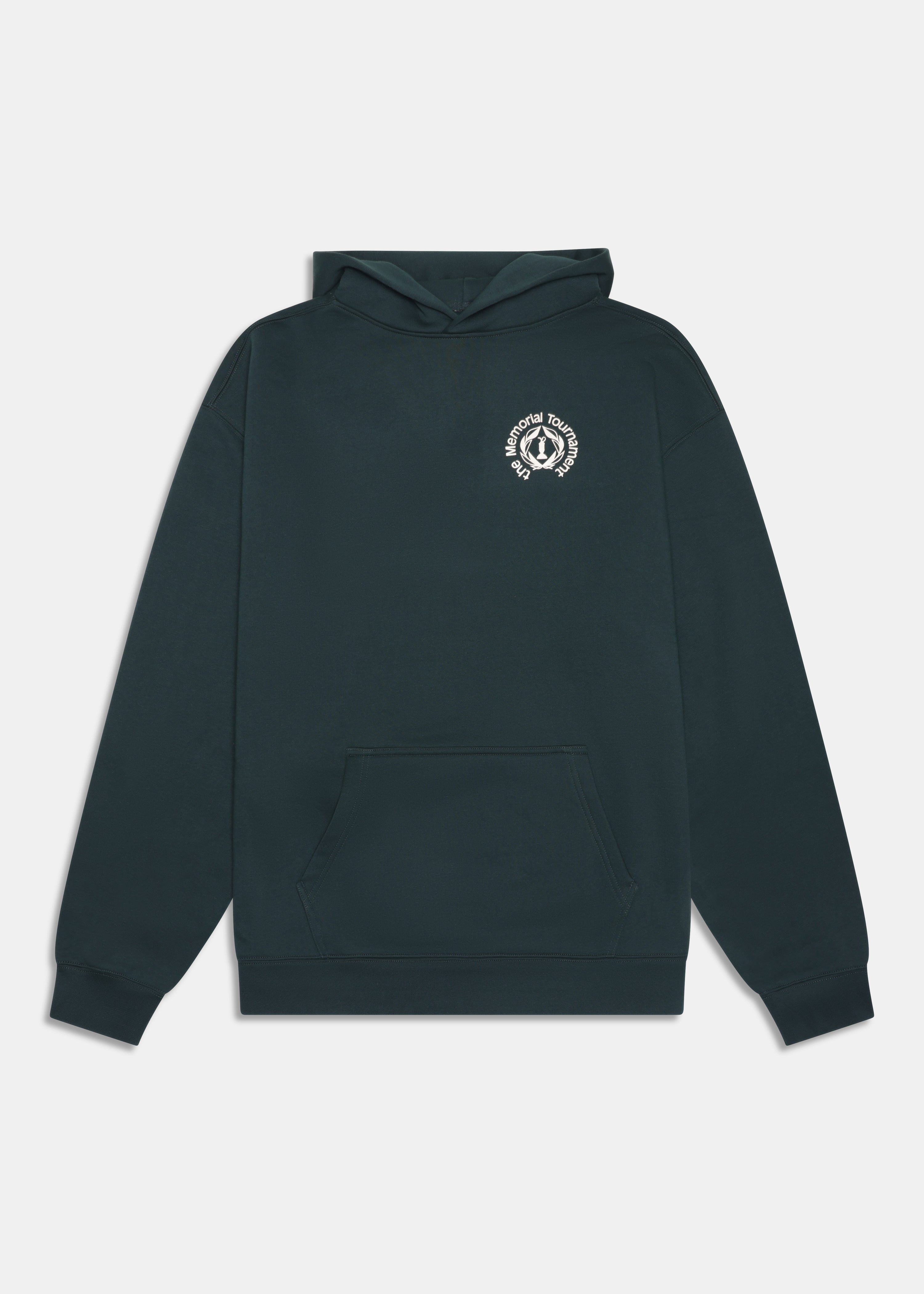 Muirfield Village Hoodie in Pine green, front view