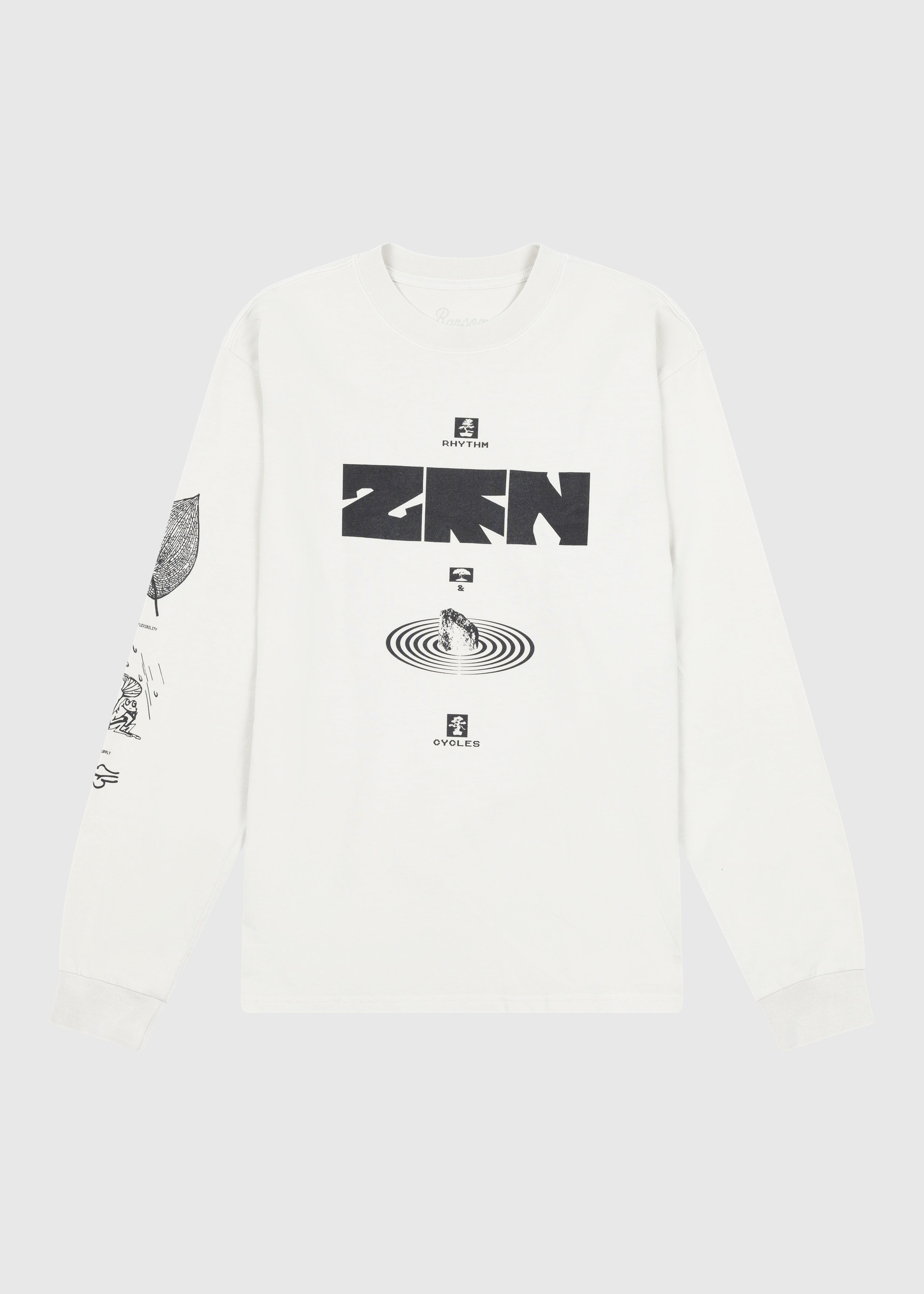 ZEN Long Sleeve Tee in white by Ransom Supply