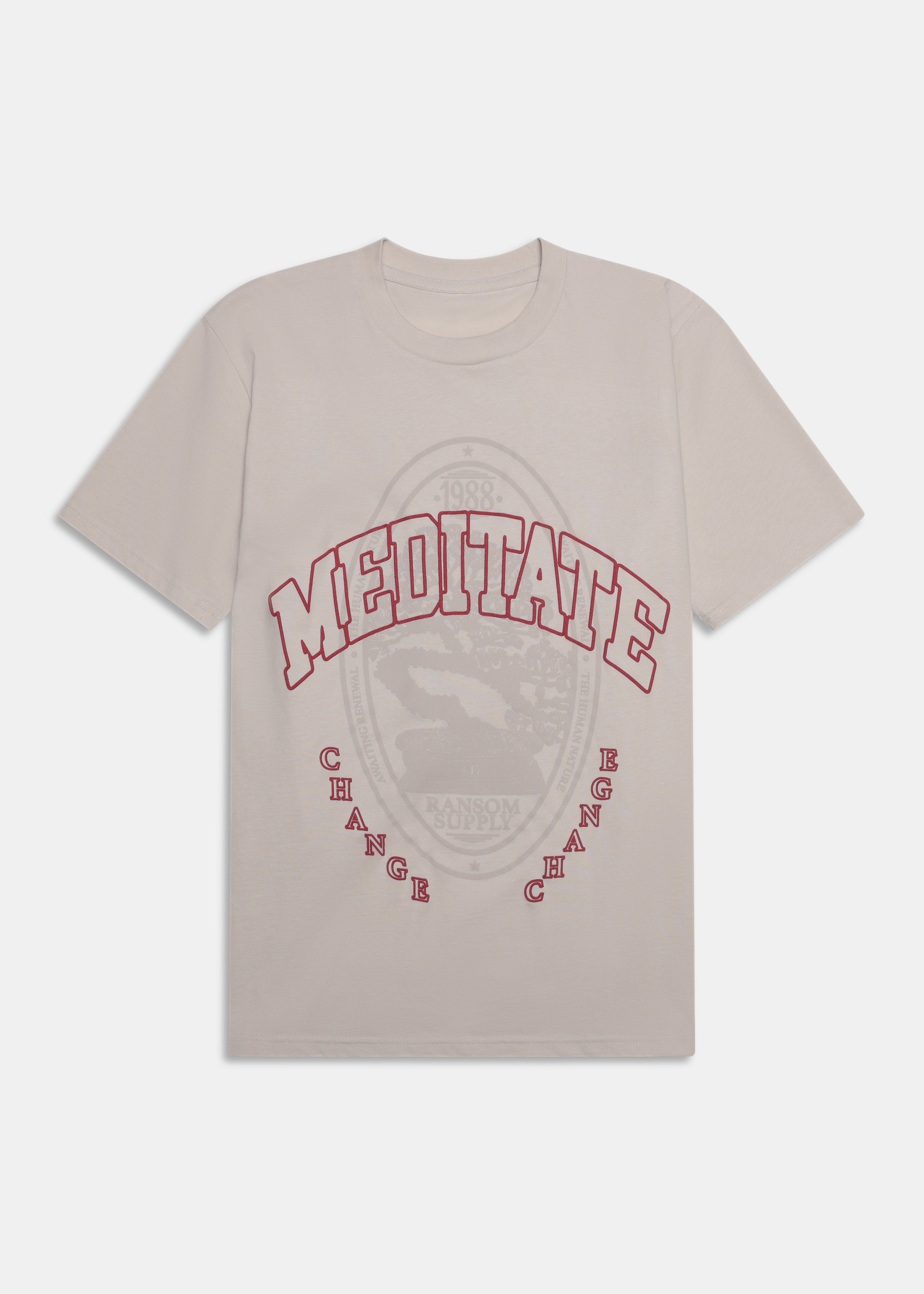 Meditate Tee - Bone