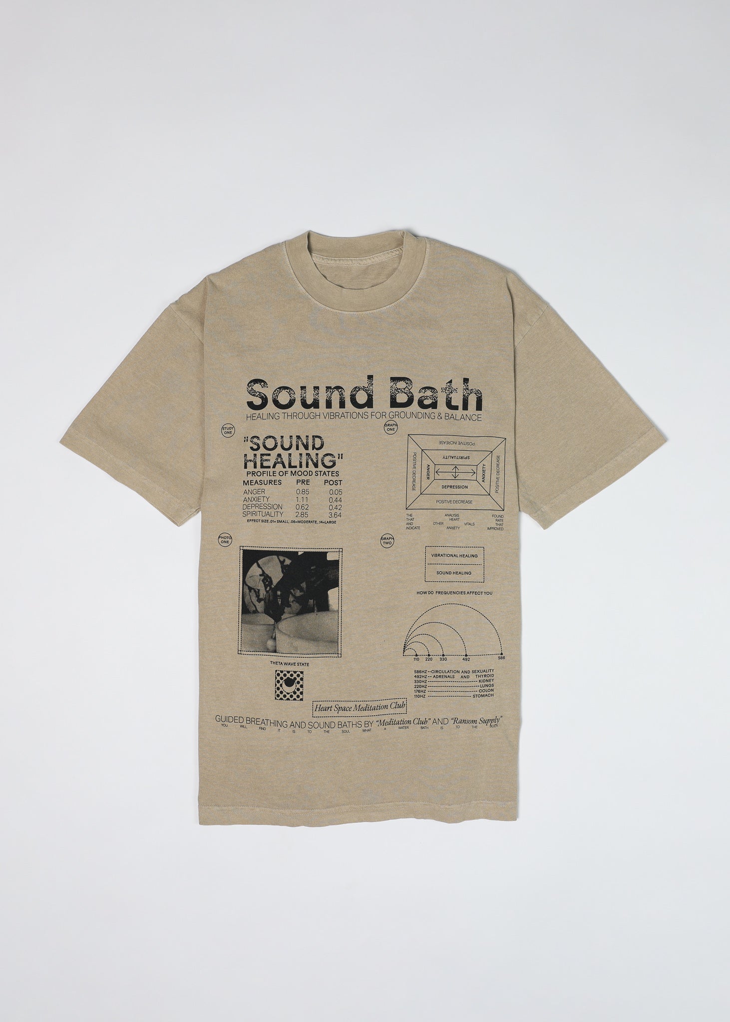 Sound Bath Tee - Mushroom, original campaign photo
