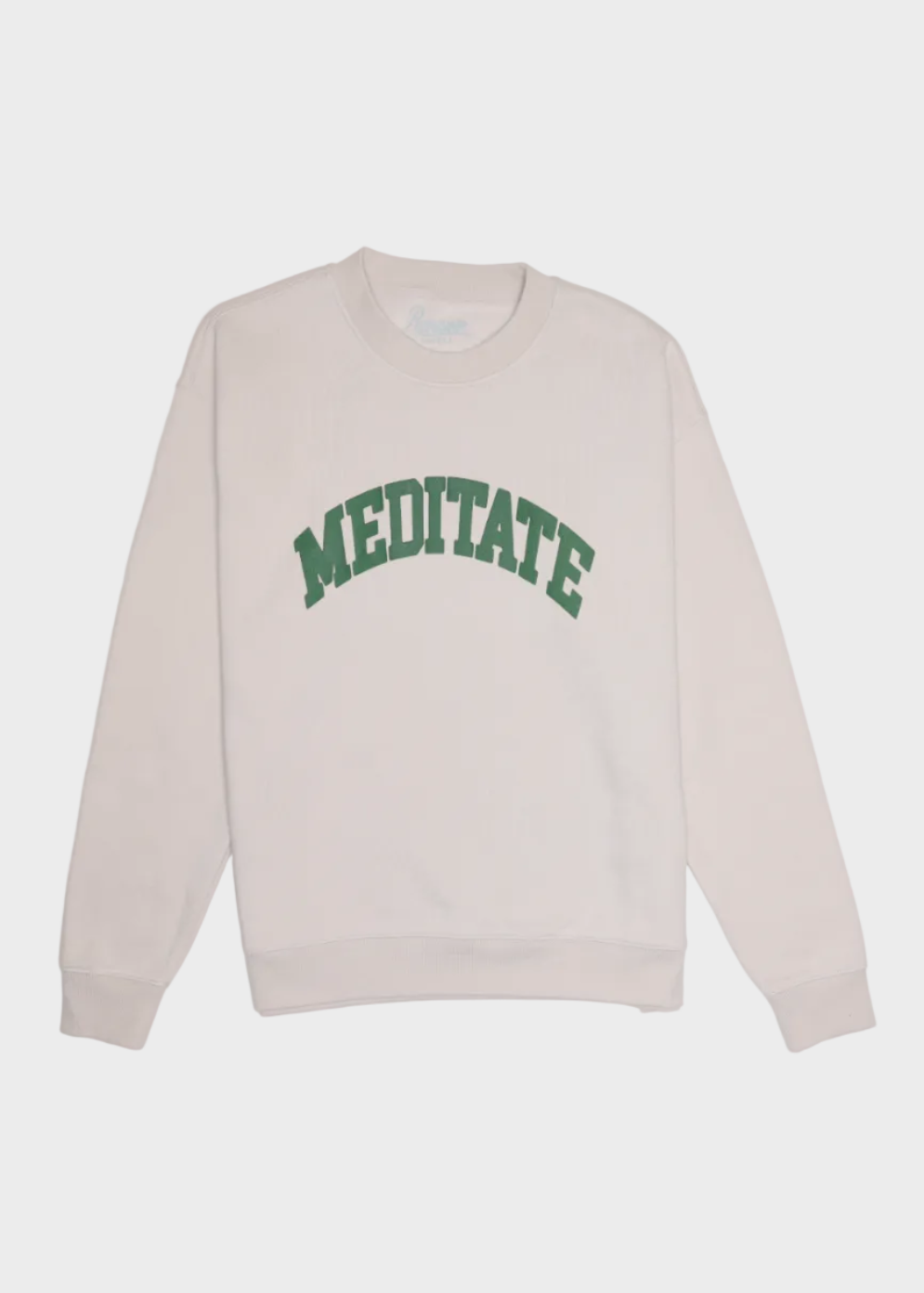 Meditate Crewneck - White / Green