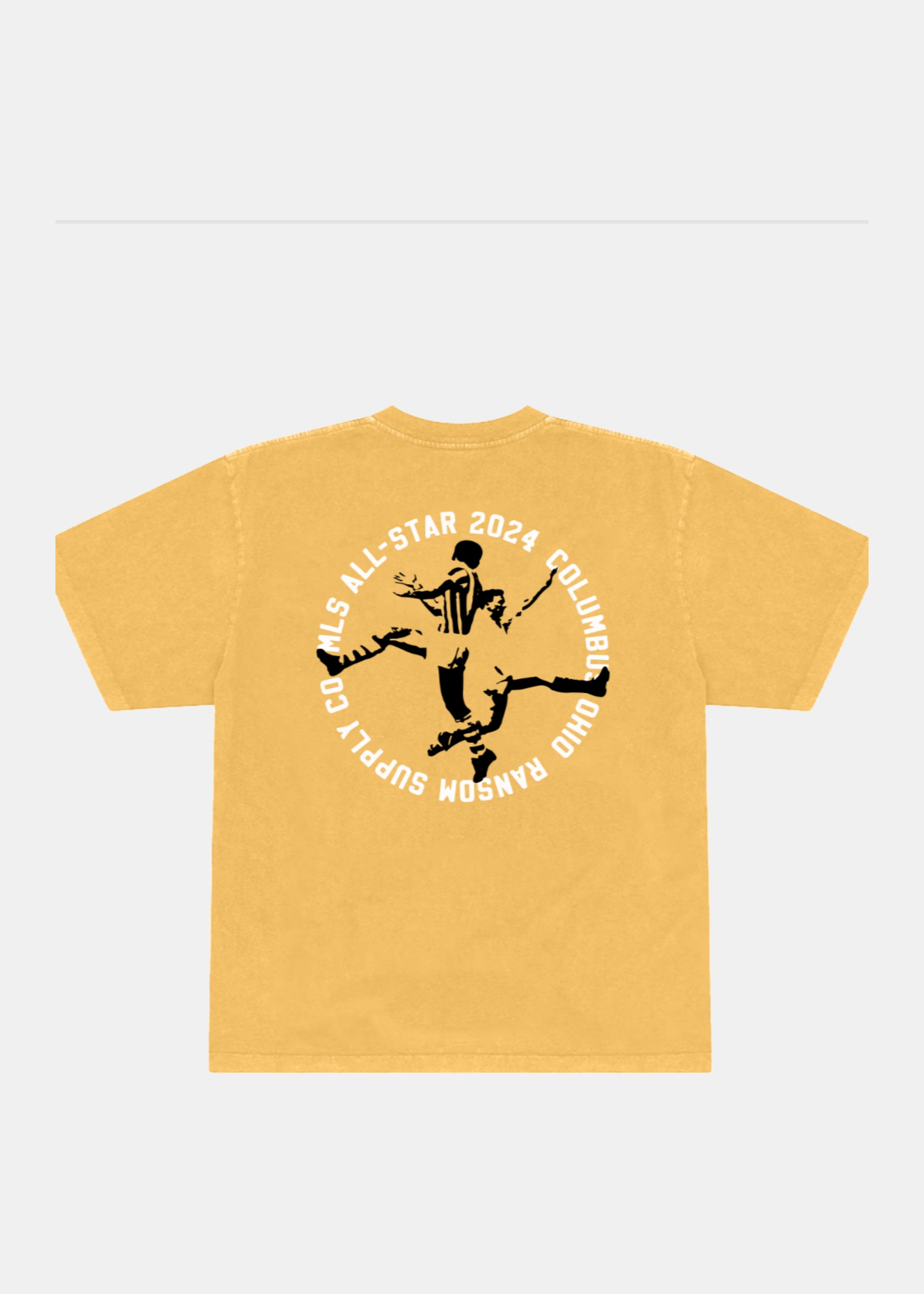 MLS All-Star tee in yellow by Ransom Supply, back