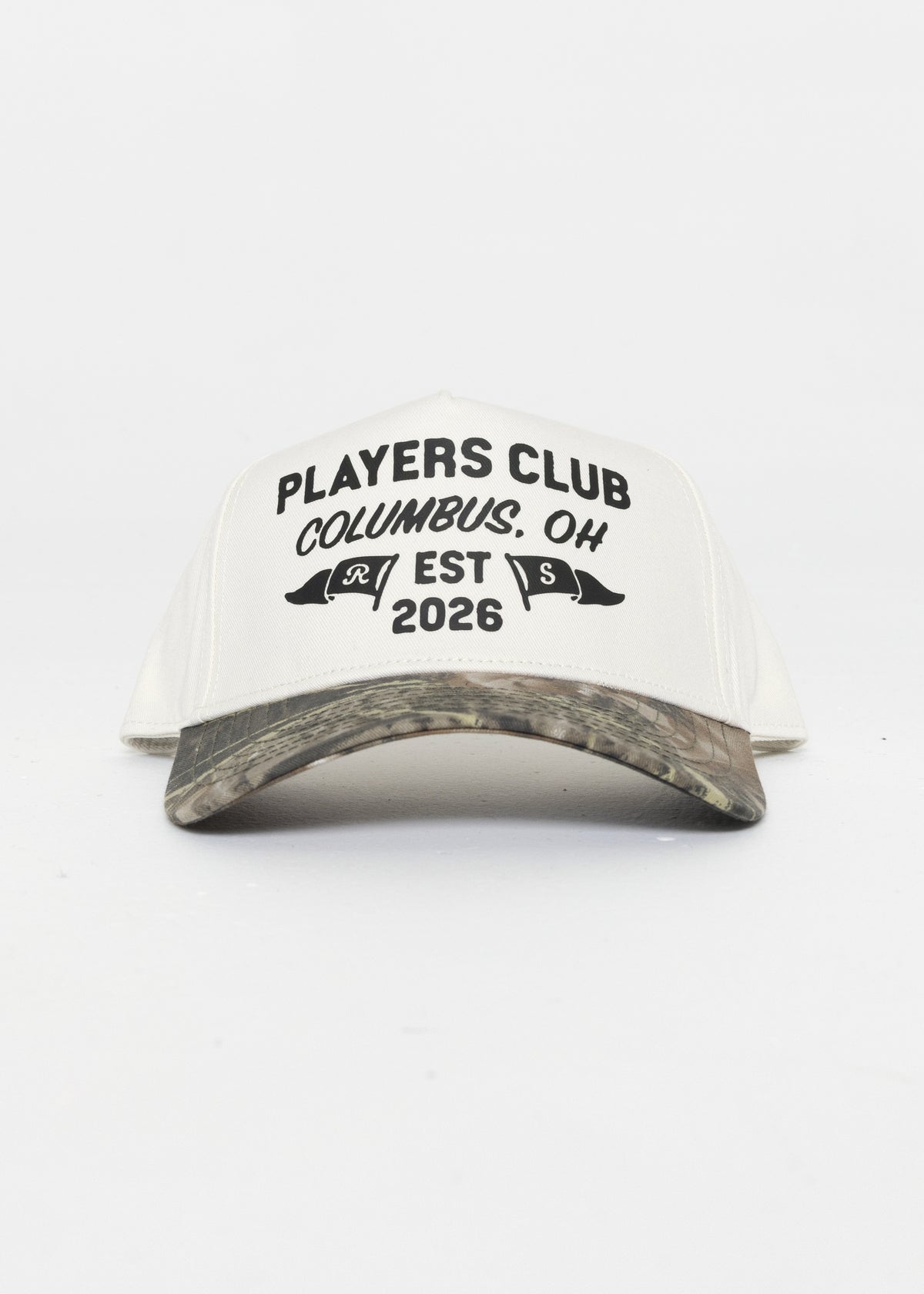 Players Club hat in camo/bone by Ransom Supply, front