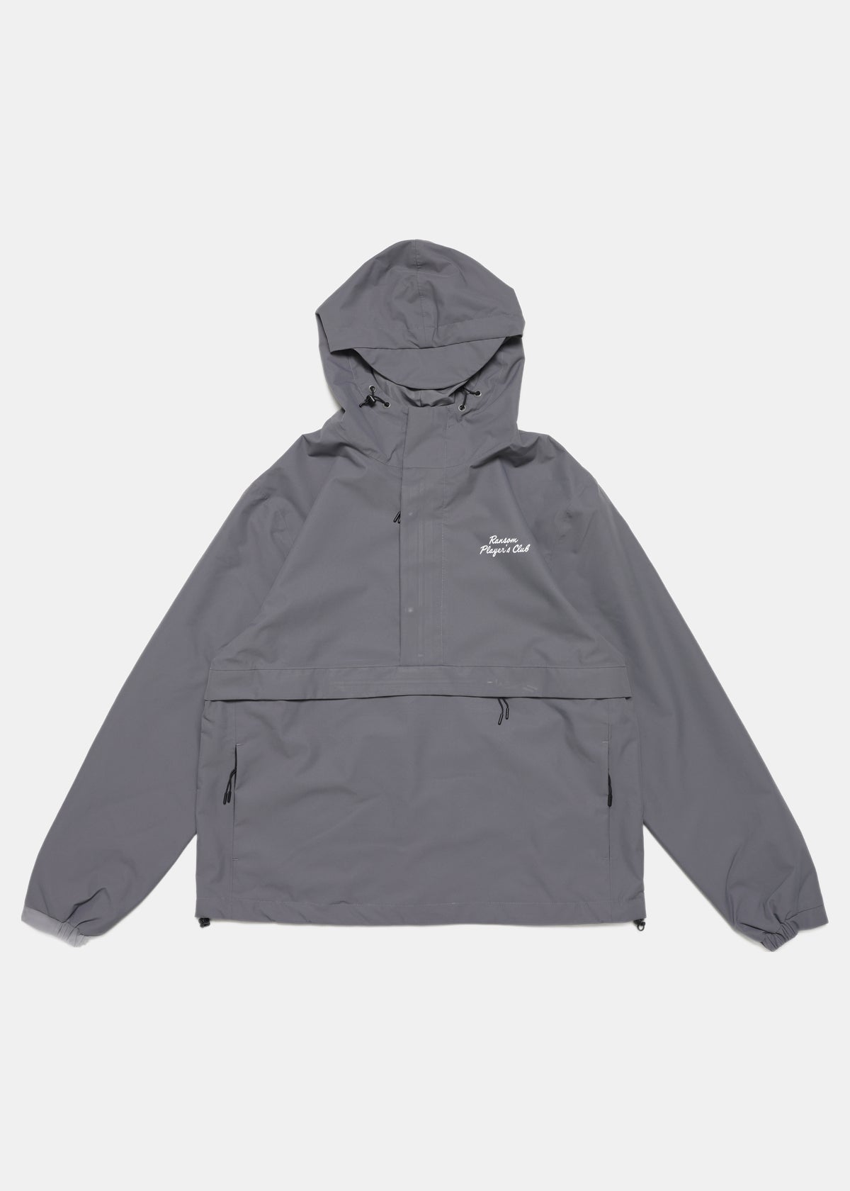 Players Club windshirt in grey by Ransom Supply, front