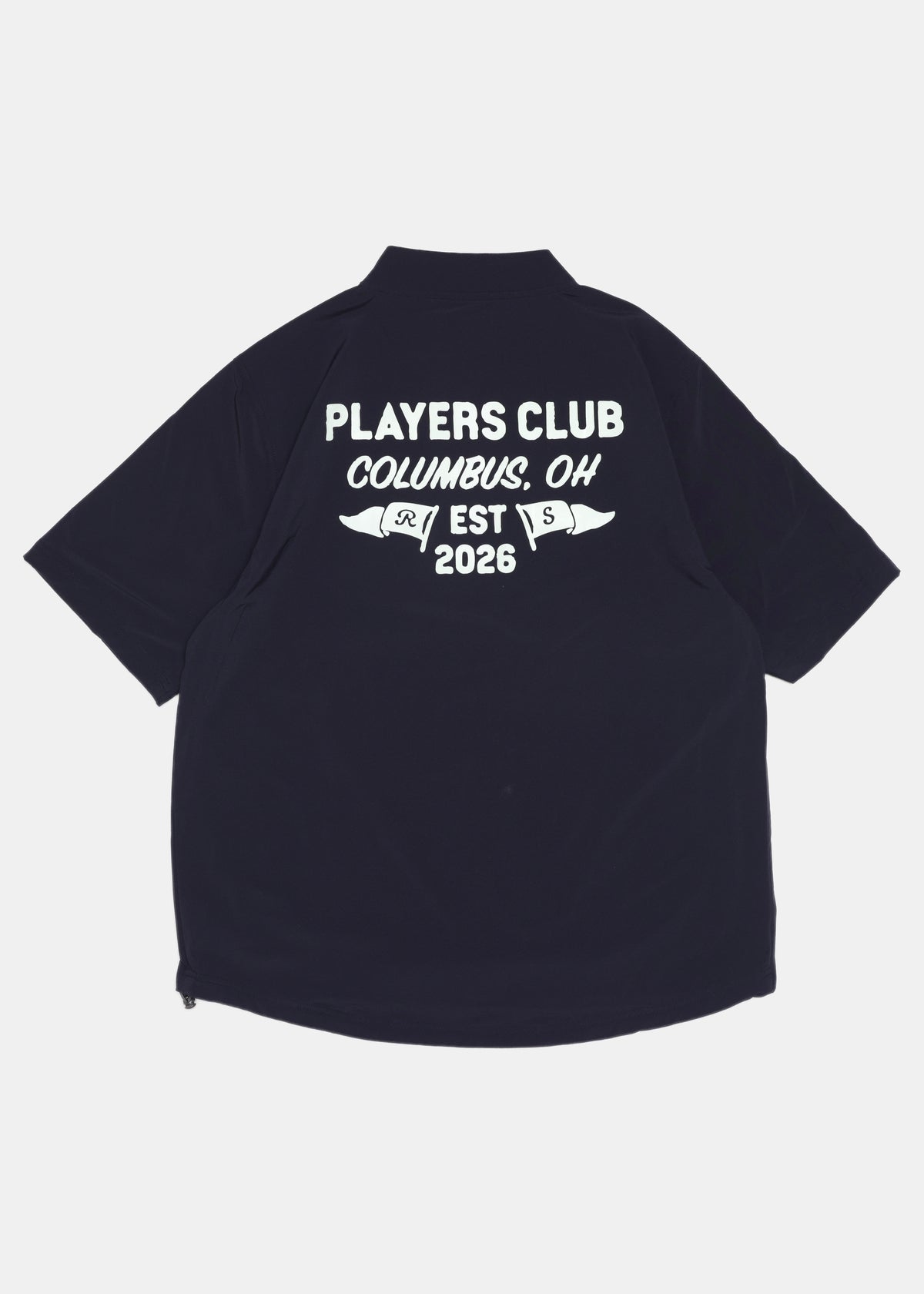 Players Club windshirt in navy by Ransom Supply, back