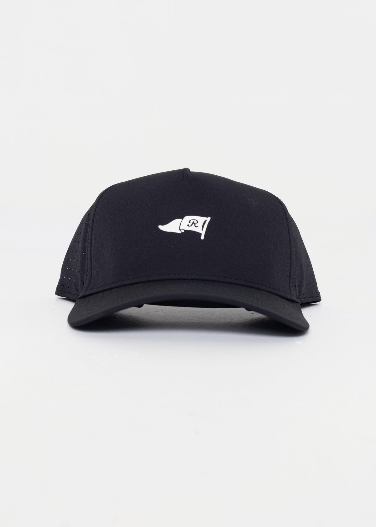 R Flag hat in black by Ransom Supply, front