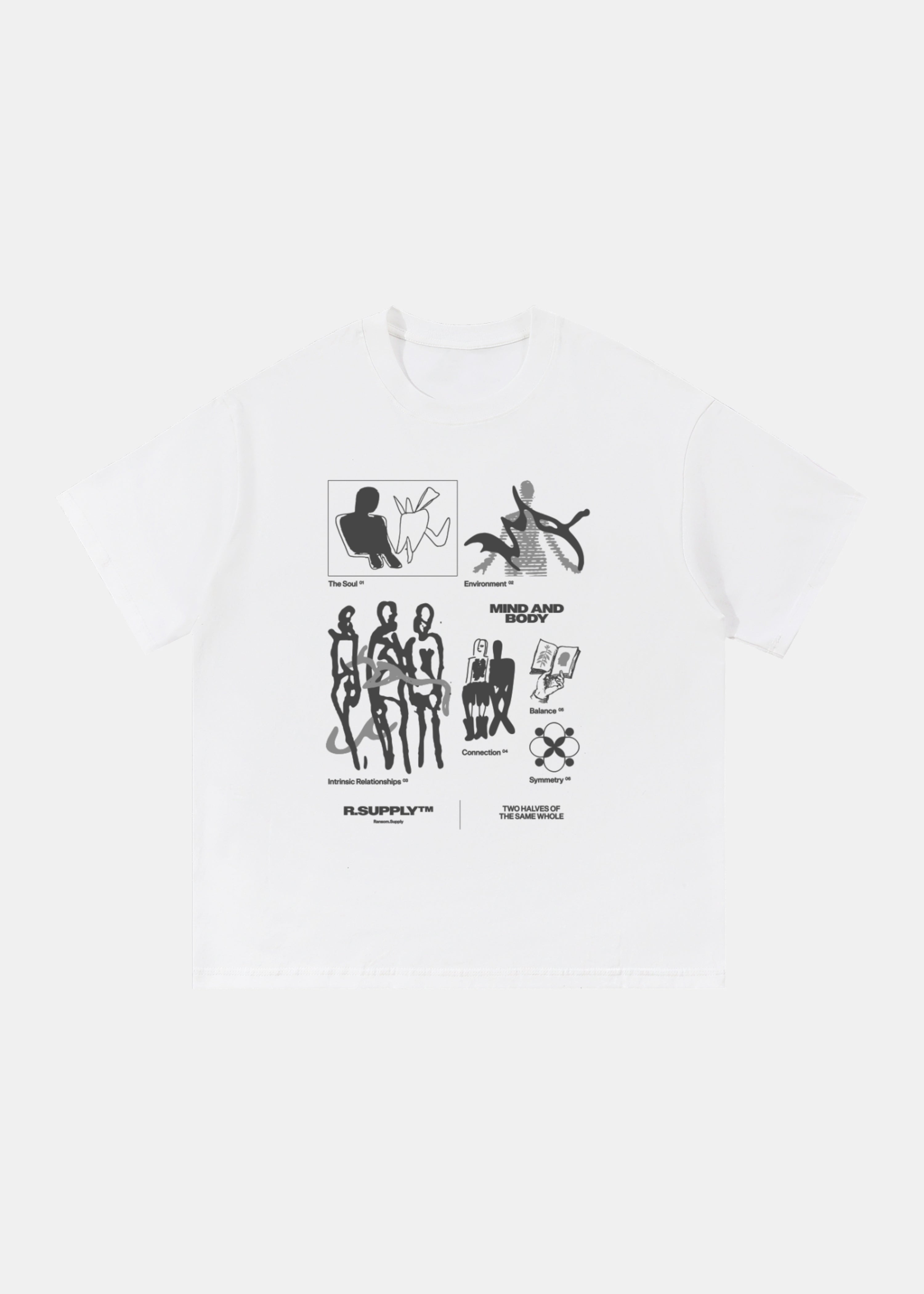 Mind And Body tee by Ransom Supply, front