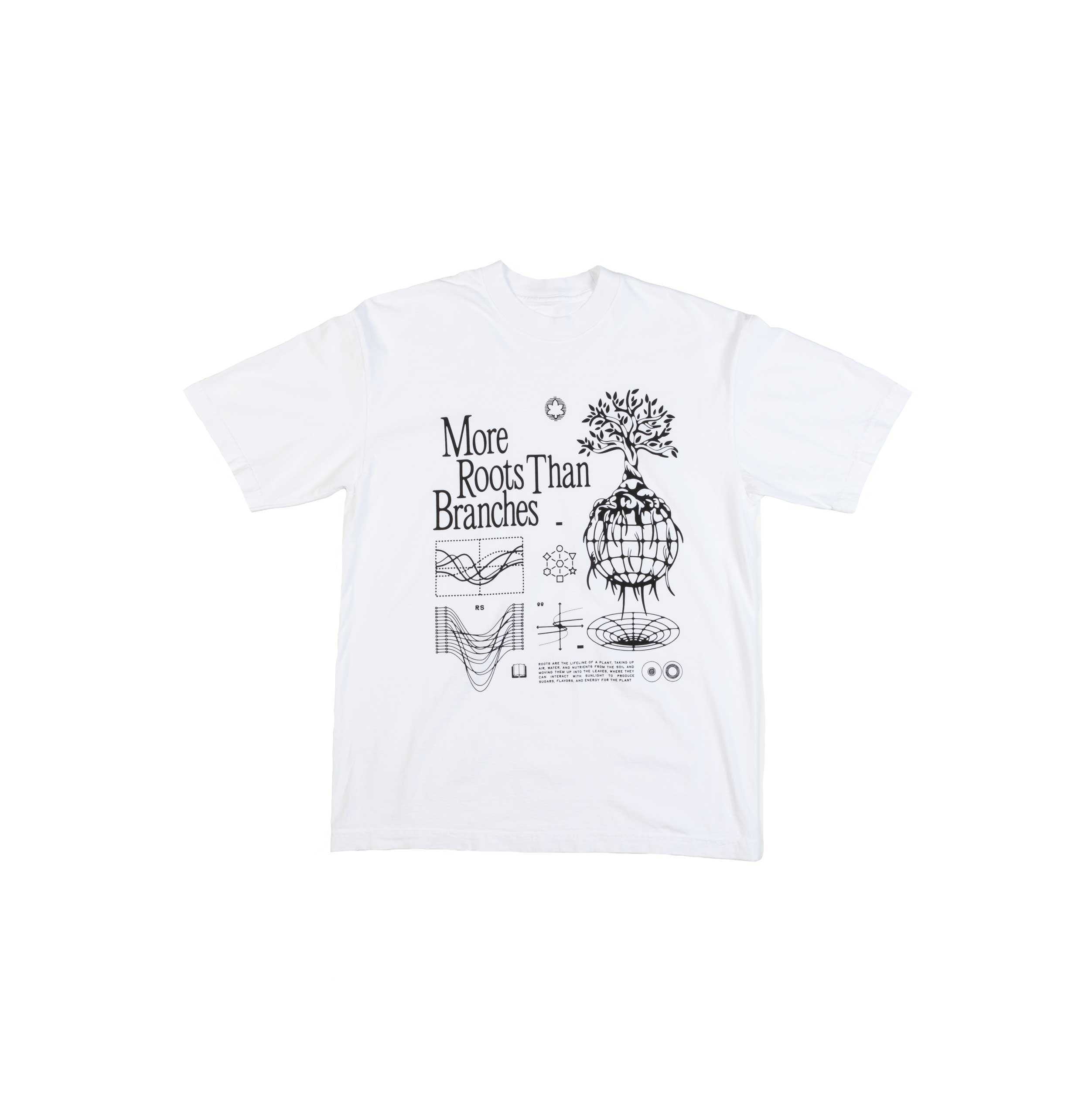 Roots Tee in white by Ransom Supply